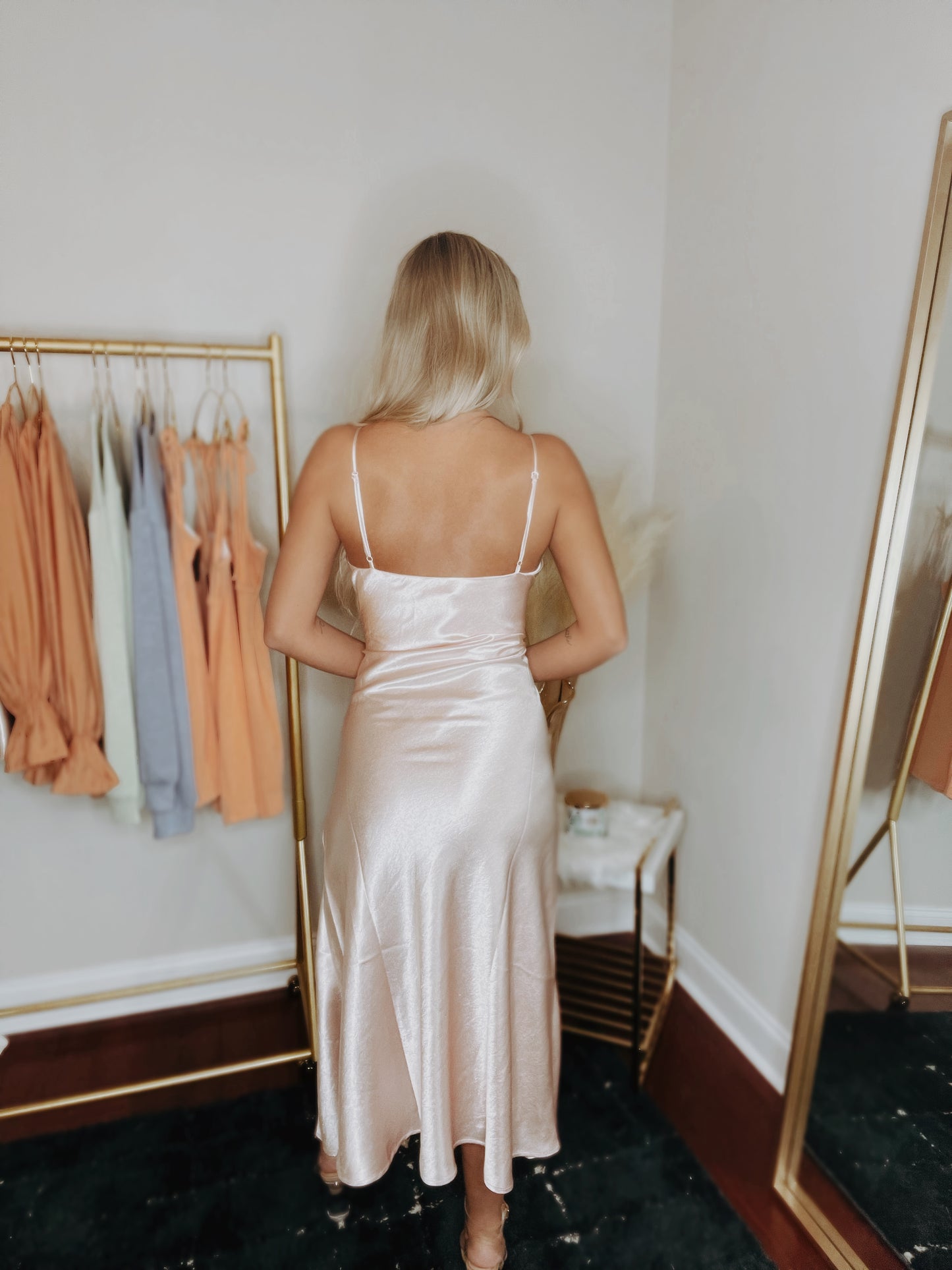 Pastel Pink Midi Dress